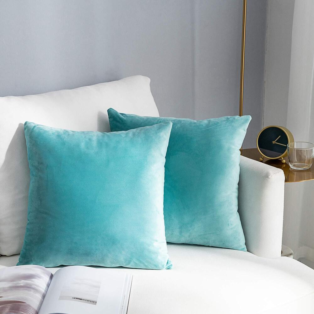 7481 Pack of 2 Cozy Velvet Pillow Covers Square Decorative Cushion Covers